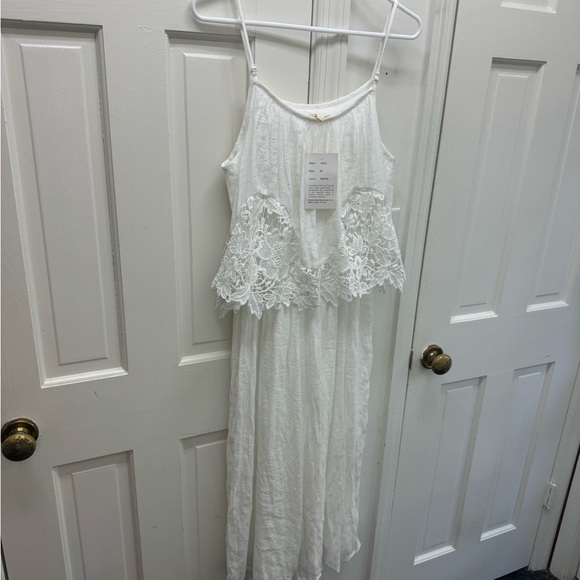 Anthropology Kings Road White Jumpsuit - Picture 1 of 9